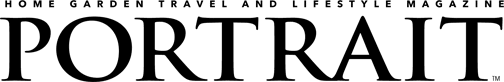 The logo for "PORTRAIT," a home, garden, travel, and lifestyle magazine.