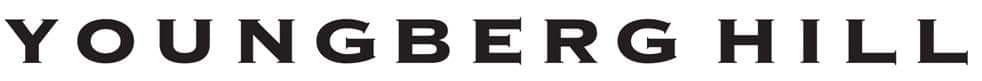 The word "YOUNGBERG HILL" in bold, black, sans-serif capital letters on a white background.