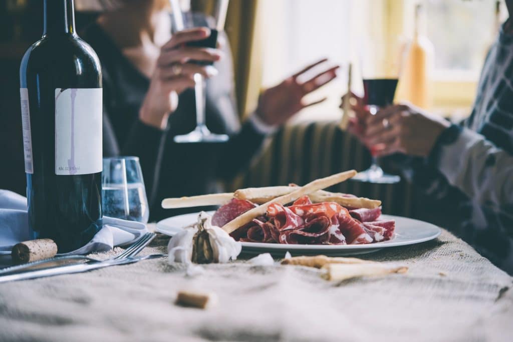 people eating at a restaurant